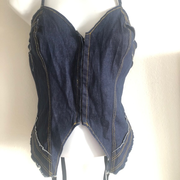 Designs by Faris Custom Made Denim Corset - Picture 5 of 8